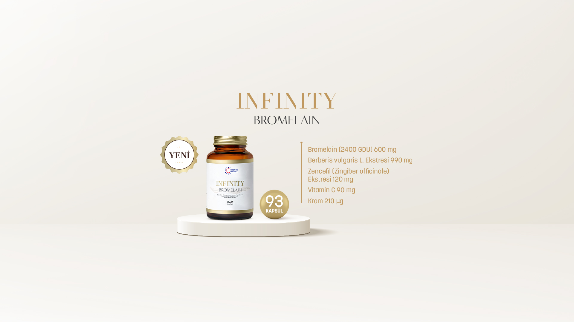 INFINITY Bromelain takviye edici gıda